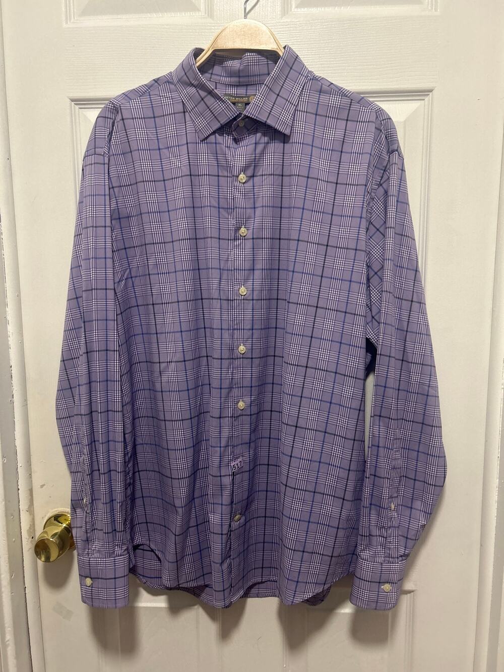 Peter Millar Men's Summer Comfort Nylon Blend Stretch Button Down Dress Shirt XL